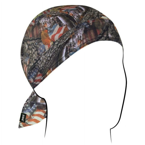Zan Headgear Sportflex Flydanna Headwrap Patriotic Forest Camo