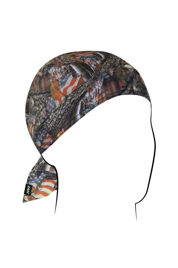 Zan Headgear Sportflex Flydanna Headwrap Patriotic Forest Camo