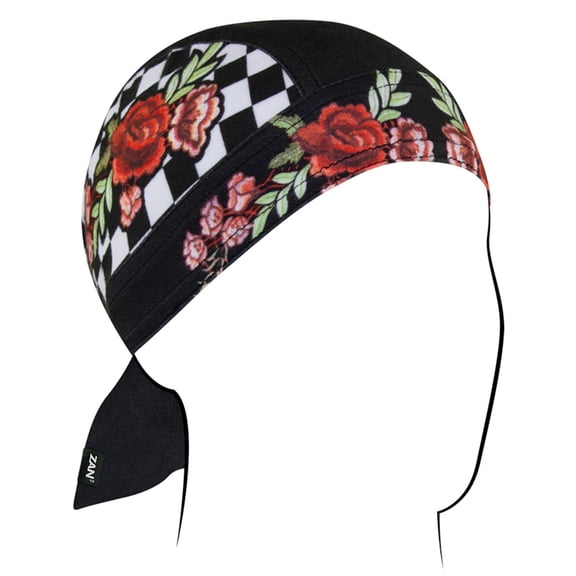 Zan Headgear Sportflex Flydanna Headwrap Checker Floral
