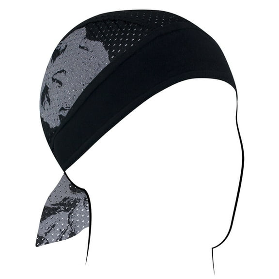 Zan Headgear Vented Flydanna Headwrap Sport Reflective Skull