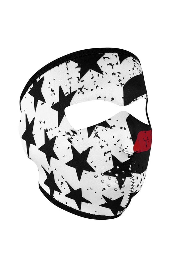 Zan Headgear WNFM603 Neoprene Thin Red Line Hook And Loop OSFM Full Face Mask