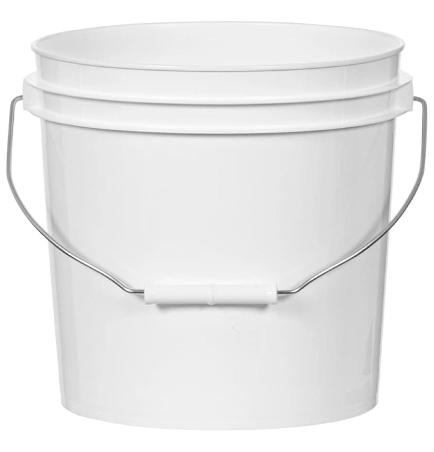 ZanQee 2 Gallon White Bucket All Purpose Pails Food Grade Made in USA BPA Plastic (3