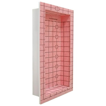 ZanQee USA W-S Shower Niche, Waterproof Membrane with Pre-Sloped Base, Waterproofing Panel System for Bathroom Walls, 12” x 20”