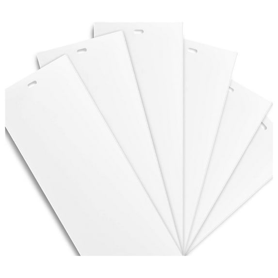 ZanQee White Vertical Replacement Blinds Slats Sliding Glass Door Window (6 Pack)