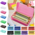 thumbnail image 1 of Zanao Pencil Box Large Capacity Plastic Pencil Case Boxes Hard Pencil Case Crayon Box with Snap-tight Lid Plastic Pencil Boxes Clear Craft Storage Boxes, School Supplies, 1 of 6