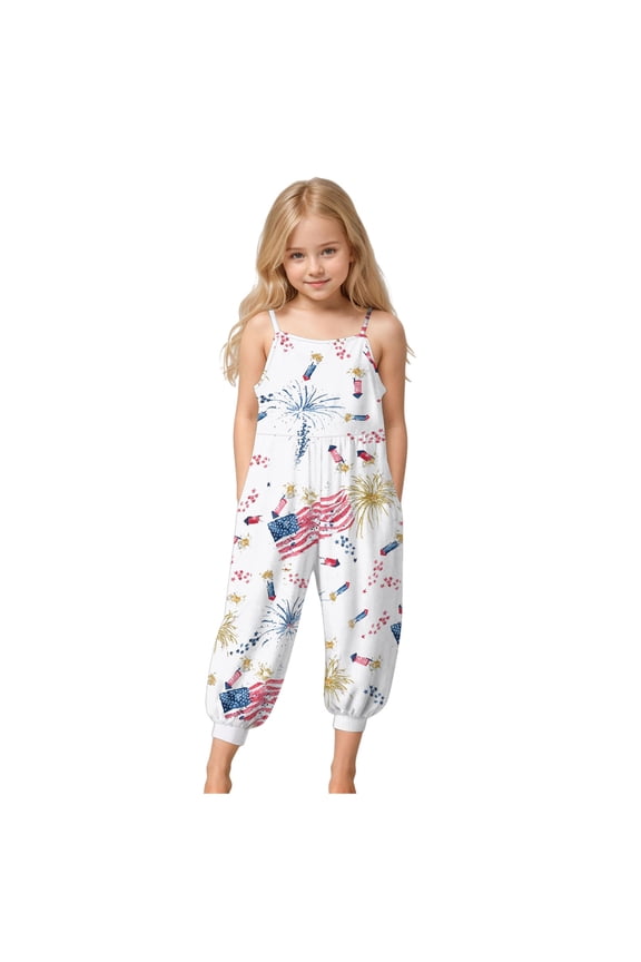 4th of July Baby Girl Romper 4th Of July Outfit Baby Boy Girl Romper USA Stars Bodysuit Fourth Of July Memorial Cute Summer Clothes White,3-4 Years