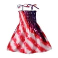 thumbnail image 1 of Zanarzt 4th Of July Dress Girl Clothes 4th of July Toddler Girls Dresses Sleeveless Flag Sundress Kids Summer Dress Multicolour,3-4 Years, 1 of 5