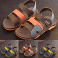 thumbnail image 1 of Zanarzt Baby Boy Sandals Open Toe Boys Sandals Kids Athletic Summer Water Open Toe Shoes for Little/Big Kid Brown,12.5, 1 of 5