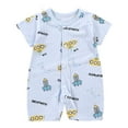 thumbnail image 1 of Zanarzt Baby Clothes Baby Girls Bodysuit Toddler Romper Short Sleeve Cute Clothes Summer Romper 0-6 Months,Sky Blue, 1 of 4