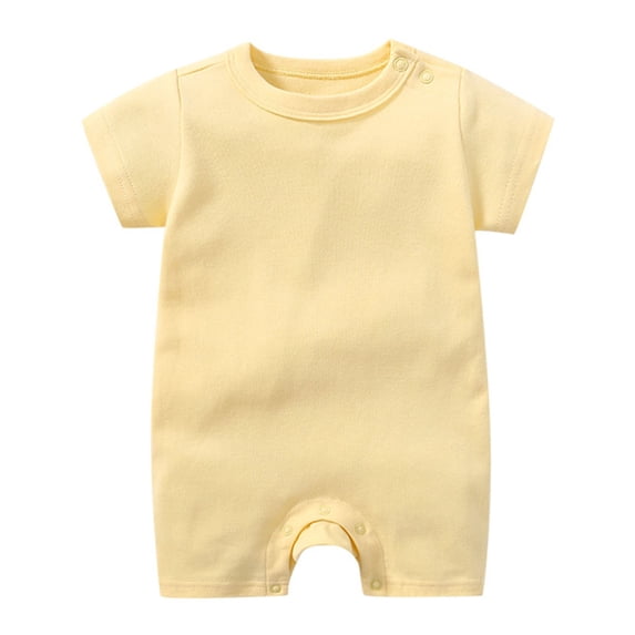 Zanarzt Baby Clothes Girl Short Sleeve Bodysuits One Piece Organic Cotton for Infant Baby Boys Girls Basic Baby Clothes Yellow,18-24 Months