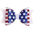 thumbnail image 1 of Zanarzt Baby Girl Bows Hair Bow Flag Bowknot 4th Of July Hair Bow Pin Bow Hair Hairpins 250 Anniversary USA Hair Bow Clips Blue,3-12 Years, 1 of 7