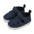 thumbnail image 1 of Zanarzt Baby Girl Boy Sandals Baby Girl Boy Sandals Soft Anti Slip Sole Infant Baby Sandals Summer Casual Beach Shoes Flats First Walker Shoes Blue,5, 1 of 8