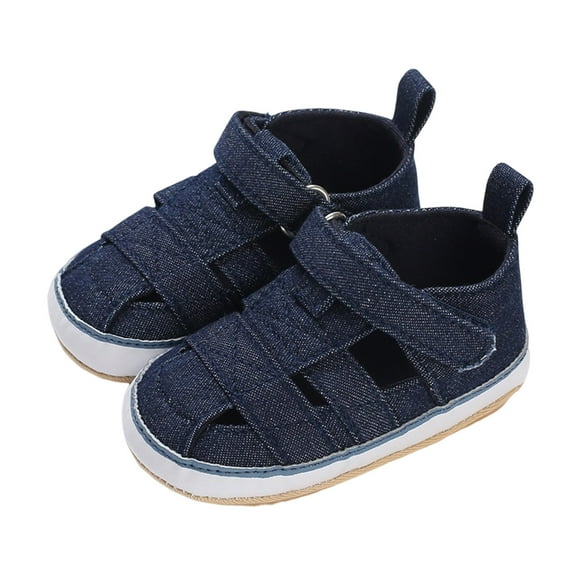 Zanarzt Baby Girl Boy Sandals Baby Girl Boy Sandals Soft Anti Slip Sole Infant Baby Sandals Summer Casual Beach Shoes Flats First Walker Shoes Blue,5