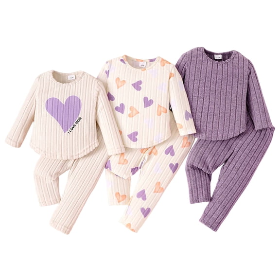 Zanarzt Baby Girl Clothes Toddler Girl Outfits Toddler Girl Clothes Sets Warm Sweatshirt Pants Long Sleeve Spring Outfits 6PCS Purple,9-12 Months
