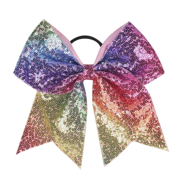 Zanarzt Baby Girl Nylon Headbands Toddler Kids Children Girls Handmade Bow Paillette Hair Ring Hair Rope Accessories Yellow,One Size