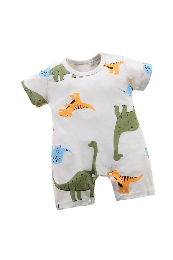 Baby Girl Romper Summer Baby Boy Girl Bodysuits Casual Cotton Soft Infants Outfit Newborn Clothes Green,18-24 Months