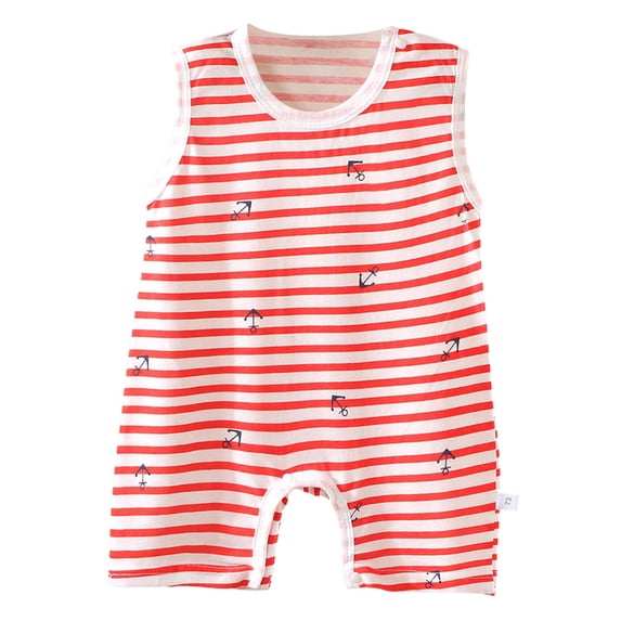 Zanarzt Baby Girl Rompers Baby Girl Clothes Toddler Girl Summer Outfit Infant Romper Sleeveless Tank Top Jumpsuit Hot Pink,0-6 Months