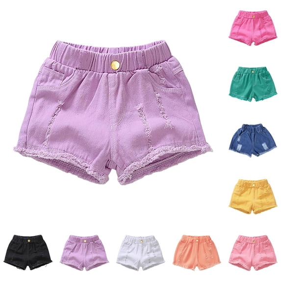 Zanarzt Baby Girl Sport Shorts Baby and Toddler Girls' Cotton Bike Shorts Soft Pull On Safety Shorts for Daily Wear Blue,3-4 Years