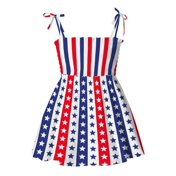 Zanarzt Baby Girl Summer Outfits 4th Of July Girls 4th Of July Dress Baby Girl 4th Toddler Clothes for Girls of July Star Toddler Girls Sleeveless Girl Toddler Outfit Blue,4-5 Years
