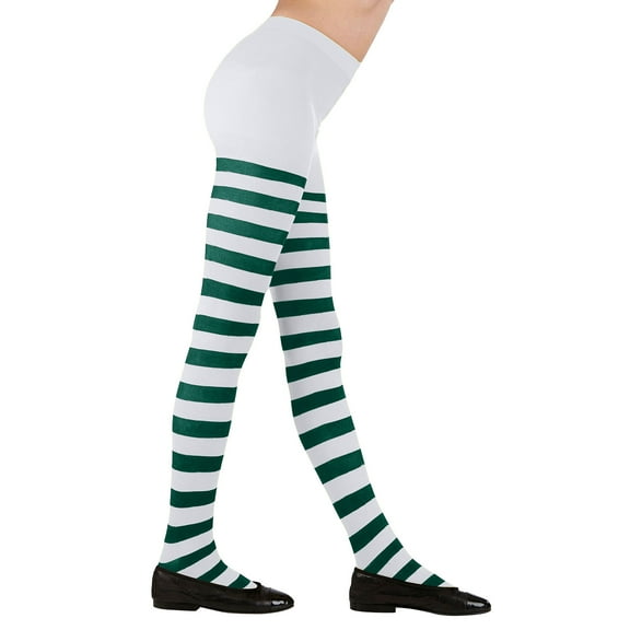 Zanarzt Baby Girls Tights Cable Knit Leggings Girls' Tights Striped Tights for Children Panty Hose Accessory Theme Party White,One Size