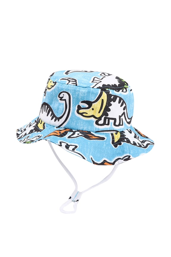 Baby Hat Sun Kids Adjustable Chin Strap Sun Protection Hats Summer Spring Sun Hat Cute Cartoon Outdoor Beach Bucket Cap H,One Size