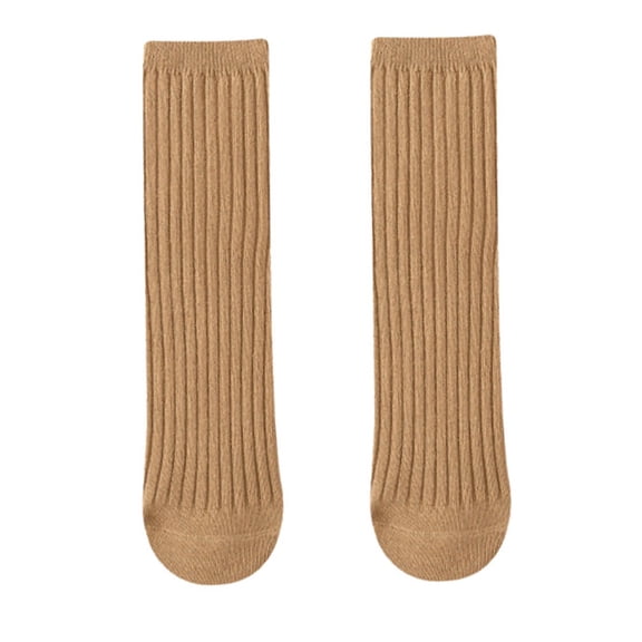 Zanarzt Baby Knee High Socks Girl Toddler Knee High Socks Non Slip Baby Boy Girls Seamless Long Stockings Khaki,0-18 Years