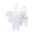 thumbnail image 1 of Zanarzt Baby Layette Gift Set Girl Baby Layette 6 Piece Sets Cotton Bodysuits Pants Sets Tops+Pants+Jumpsuit+Bib+Hat for Baby Boys Girls Toddler Unisex Baby Gift Set White,0-9 Months, 1 of 7