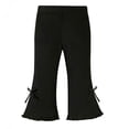 thumbnail image 1 of Zanarzt Baby Leggings Baby Girls Solid Color Pants Casual Versatile Fashionable Flared Pants Black,6-9 Months, 1 of 7