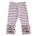 thumbnail image 1 of Zanarzt Baby Leggings Toddler Baby Girl Ruffle Leggings Pants for Little Girls Soft High Waisted Pants Purple,2-3 Years, 1 of 8
