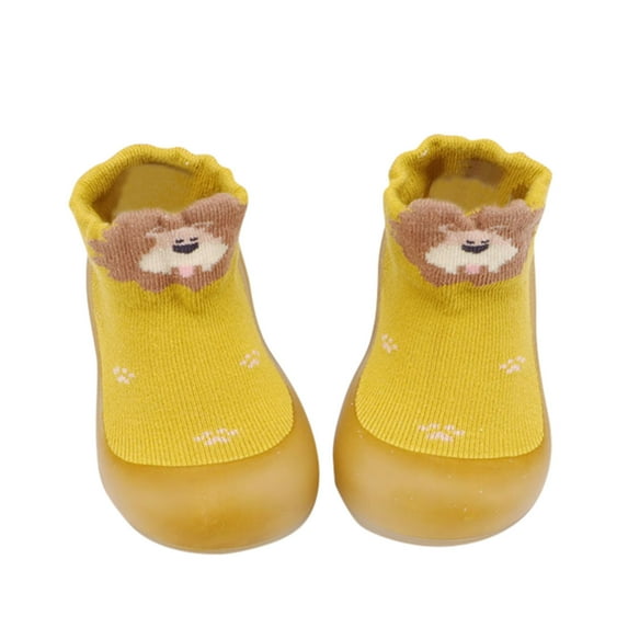 Zanarzt Baby Sock Shoes Infant Toddler Indoor Animals Cute First Walkers Casual Baby Socks Shoes Yellow,12-18 Months
