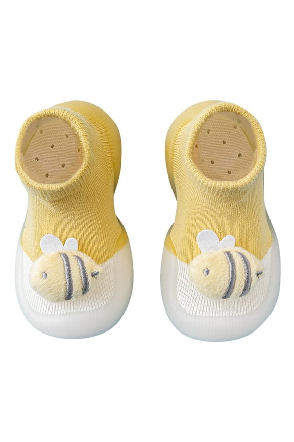 Baby Sock Shoes Toddler Sneakers Baby Toddler Floor Socks Shoes Soft Cute Non Slip Cartoon Pattern Baby Casual Shoes Red,US 6