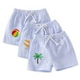 thumbnail image 1 of Zanarzt Basketball Shorts Kids Toddler Boy's Striped Shorts High Waist Straight Leg Casual Summer Track Shorts Blue,6-12 Months, 1 of 7