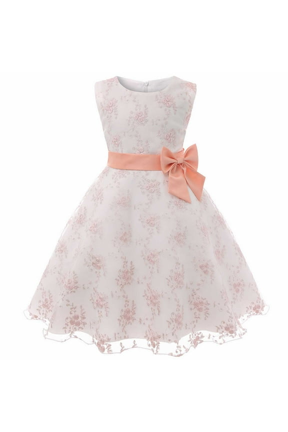 Beach Dresses Summer Dress Princess Lace Performance Dress Party Dress Flower Girls Bridesmaid Wedding Pageant Tulle Party Dress A,2-3 Years