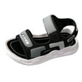 thumbnail image 1 of Zanarzt Boy Sandals Open Toe Kids Sandals Boys Girls Lightweight Non Slip Athletic Sandals with Adjustable for Hiking Walking Beach Water Sports Grey,US 10, 1 of 4