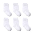thumbnail image 1 of Zanarzt Boys Ankle Socks 6PC Children Socks Comfortable Soft Fashion Solid Color Children Floor Socks Black,0-1 Years, 1 of 4