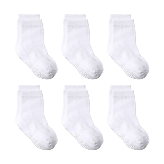 Zanarzt Boys Ankle Socks 6PC Children Socks Comfortable Soft Fashion Solid Color Children Floor Socks Black,0-1 Years