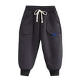 thumbnail image 1 of Zanarzt Boys Athletic Pants Toddler Jogger Pants with Pocket Toddler Boy Sweatpants Baby Boy Pants Infant Newborn Leggings Grey,3-4 Years, 1 of 3