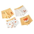 thumbnail image 1 of Zanarzt Boys' Brief Underwear Combed Cotton Boys Underwear Breathable Pure Cotton Cartoon Underwear Baby Boxer Pants 4pcs Yellow,1-2 Years, 1 of 6