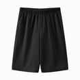 thumbnail image 1 of Zanarzt Boys Cotton Shorts Toddler Shorts Boys Cotton Short Pants with Pocket and High Waist Athletic Jogger Shorts for Kids 12-13 Years,Black, 1 of 8