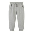 thumbnail image 1 of Zanarzt Boys Jogger Sweatpants Boys Sweatpants Athletic Workout Kids Clothes Boys Joggers with Pocket and Drawstring Light Gray,3-4 Years, 1 of 2