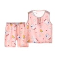 thumbnail image 1 of Zanarzt Boys Outfit Set 2 Piece Tank Top Shorts Suit Comfortable Breathable Cute Baby Boys 2PCS Summer Clothes Pink,7-8 Years, 1 of 4