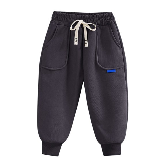 Zanarzt Boys' Pants Toddler Boy Sweatpants Cotton Boys Athletic Joggers Pants Kids Sweats Pants with Pocket Workout Clothes Grey,4-5 Years