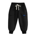 thumbnail image 1 of Zanarzt Boys' Pants Toddler Jogger Pants with Pocket Toddler Boy Sweatpants Baby Boy Pants Infant Newborn Leggings Black,18-24 Months, 1 of 3