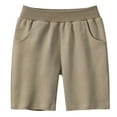 thumbnail image 1 of Zanarzt Boys Summer Shorts Cotton Toddler Boys Girls Cotton Athletic Running Shorts Kids Summer Casual Fashion Soccer Shorts Khaki,3-4 Years, 1 of 2
