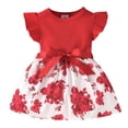 thumbnail image 1 of Zanarzt Cute Dresses Summer Dress Toddler Girls Tutu Dresses Cute Casual Dress for Summer Daily Party Red,3-6 Months, 1 of 9