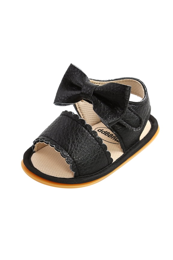 First Walker Shoes Girl Toddler Sandals for Baby Girls Summer Sandals Cute Shoes Lightweight Open Toe Sandals Beach Holiday Black,US 5