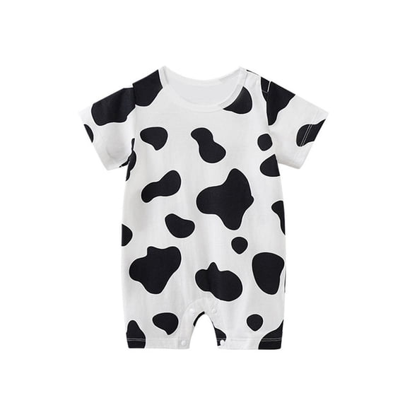 Zanarzt Girl Romper Jumpsuit Summer Baby Girl Clothes Print Flying Sleeve Romper Bodysuit Cute Summer Jumpsuit Girl Baby Clothes White,12-18 Months