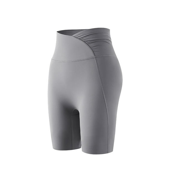 Zanarzt Girls Athletic Shorts Bike Shorts for Girls Spandex Compression Shorts for Kids Dance Yoga and Athletics Grey,7-8 Years