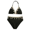 thumbnail image 1 of Splozh Girls Bathing Suits Girls Two Piece Swimsuit Set Comfortable and Breathable Stylish Two Piece with Adjustable Straps Black,11-12 Years, 1 of 6