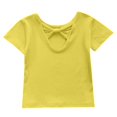 thumbnail image 1 of Zanarzt Toddler Girls Short Sleeve Shirts Toddler Shirt Baby Girl Outfit Shirt Birthday Girl T Shirt Summer Cotton Tee Top Yellow,5-6 Years, 1 of 6